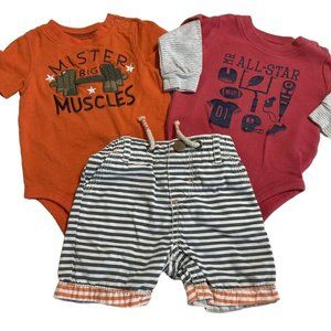 Shorts Outfit Lot Of 3 Size 3 Months Mixed Baby Boy's Clothing Rompers